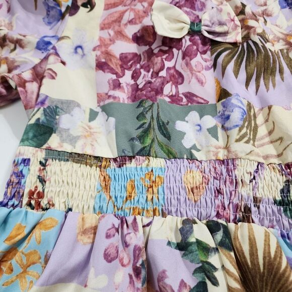 Girls Jungle Parrots Floral Colorful Polyester Lightweight Dress Size 6 - Picture 2 of 12